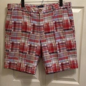 *EUC* Club Room red madras plaid shorts. Size 36.